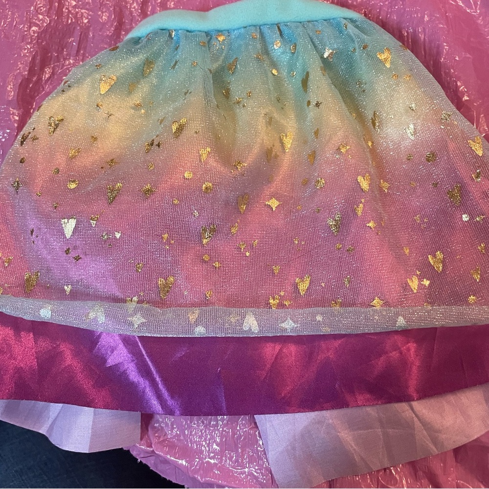 Sparkling pink Ombre babydoll skirt